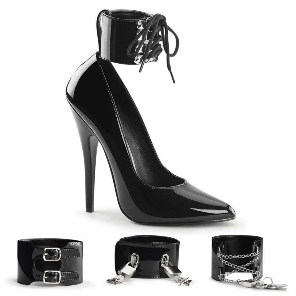 Pleaser DOM434/B Fetish High Heels
